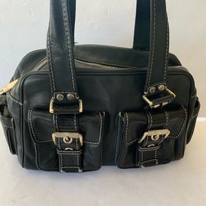 Michael Kors  black Leather Satchel women  purse in perfect condition